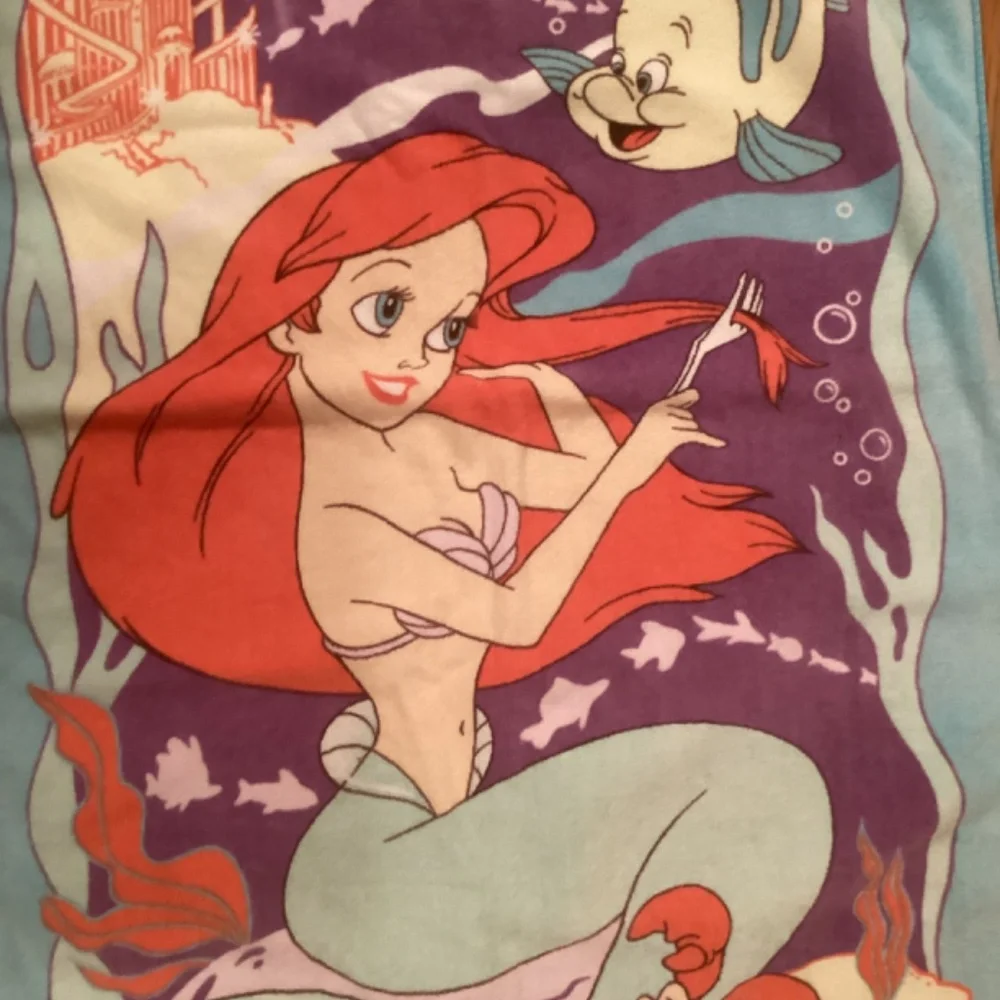 Vintage Little Mermaid beach towel